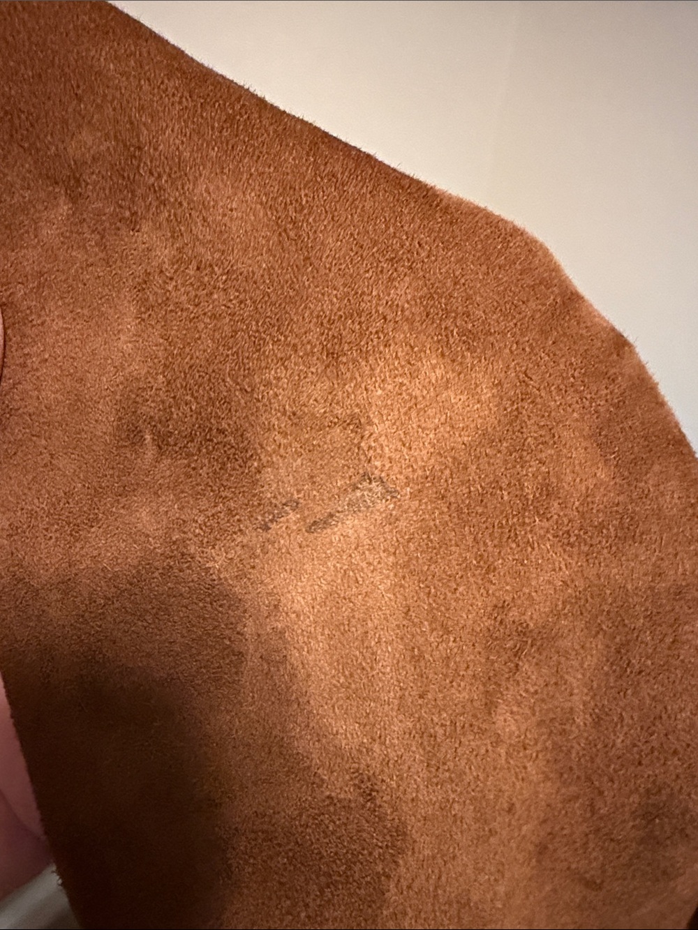 Express Brown Ruffle-Front Faux Suede Jacket - Picture 6 of 6